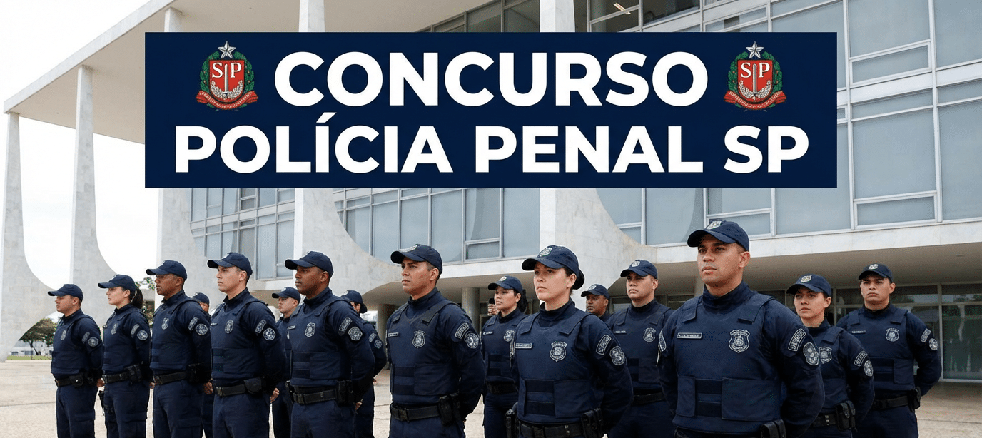 Concurso Polícia Penal SP oferece 1.100 vagas com inscrições abertas até sexta-feira