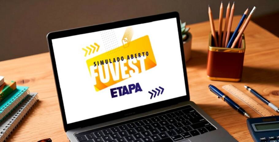 Curso Etapa libera inscrições gratuitas para simulado da Fuvest 2027 com opções presencial e online